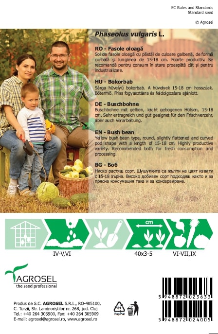 Seminte fasole aurie de Turda AGROSEL, 5.4 g