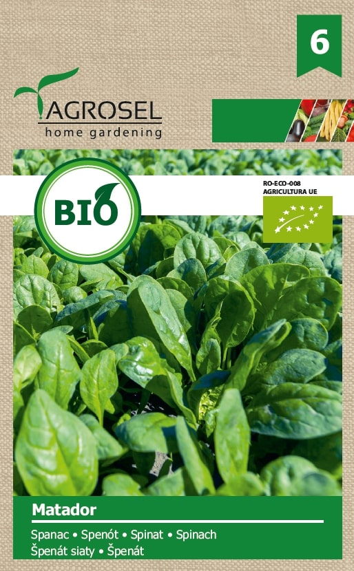 Seminte spanac Matador eco AGROSEL, 5.45 g