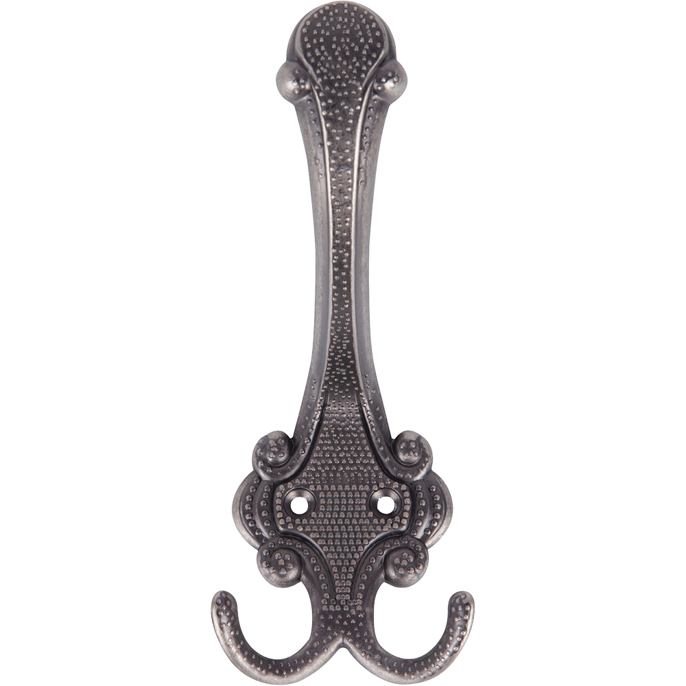 Cuier perete, 3 agatatori, metal, gri