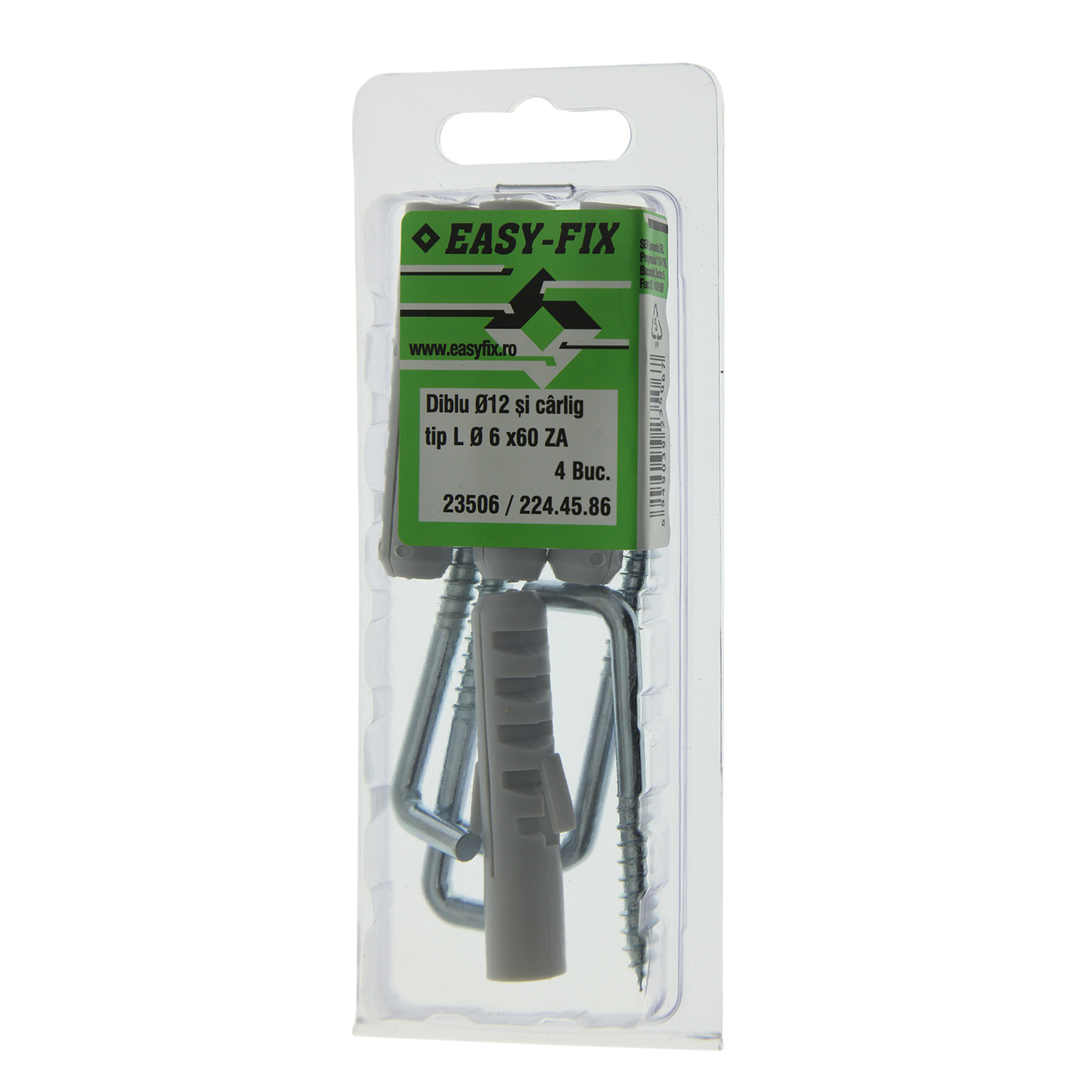 Diblu cu surub SEA, 12 x 60mm, 4buc
