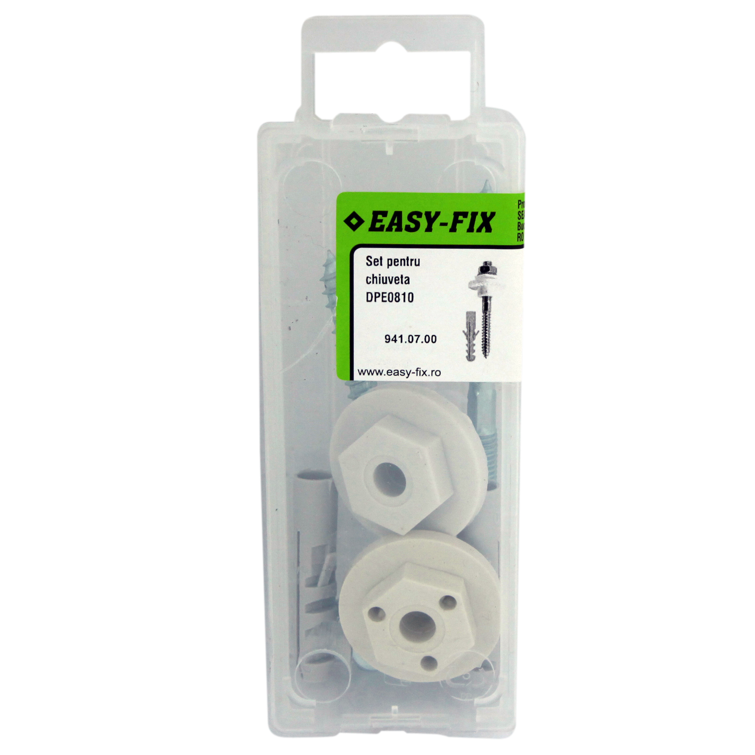 Set fixare pentru chiuveta SEA DPE0810, otel zincat - plastic
