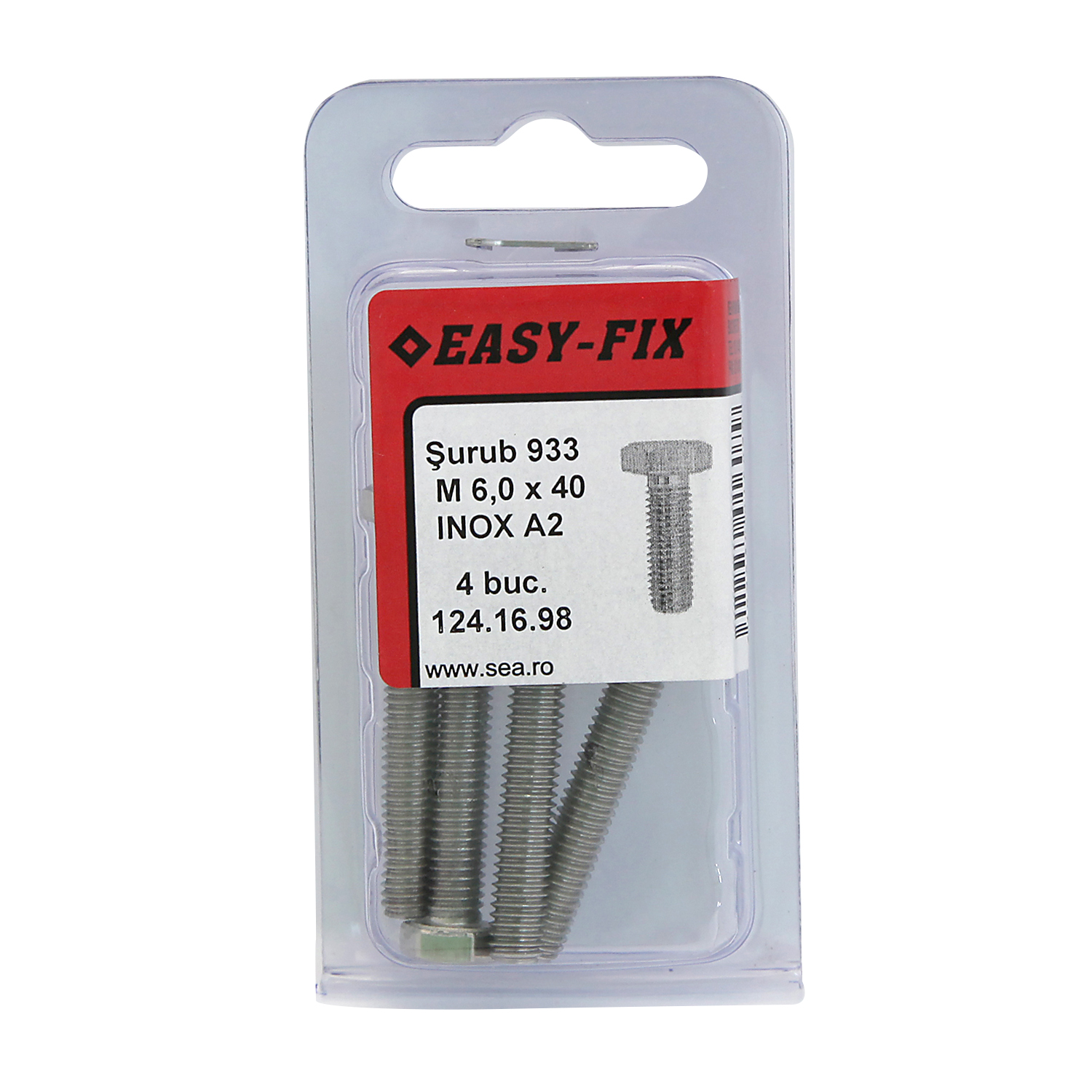 Surub metric SEA, 6 x 40mm, 4buc