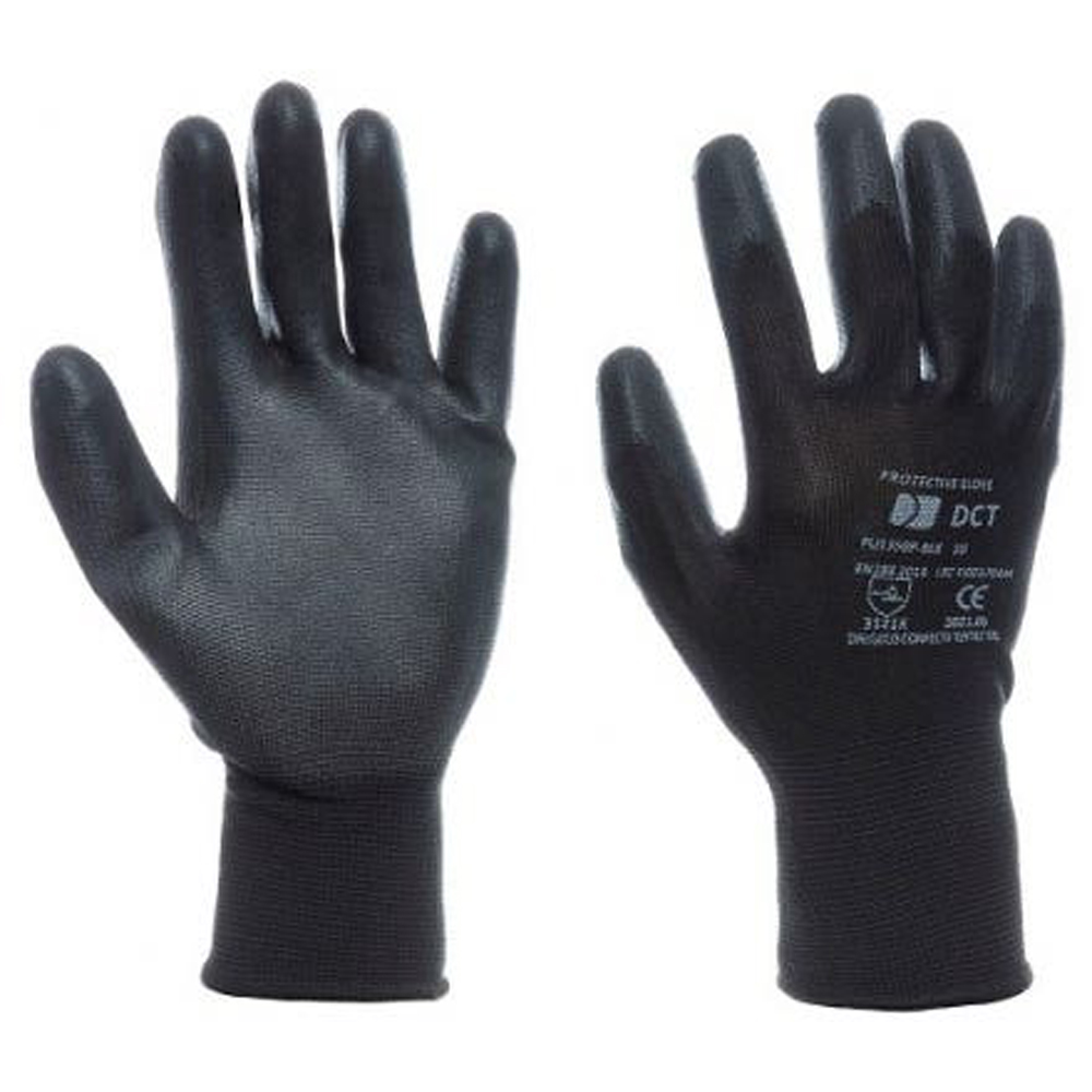 Manusi de protectie BUNTING, marimea 10, negru, poliester