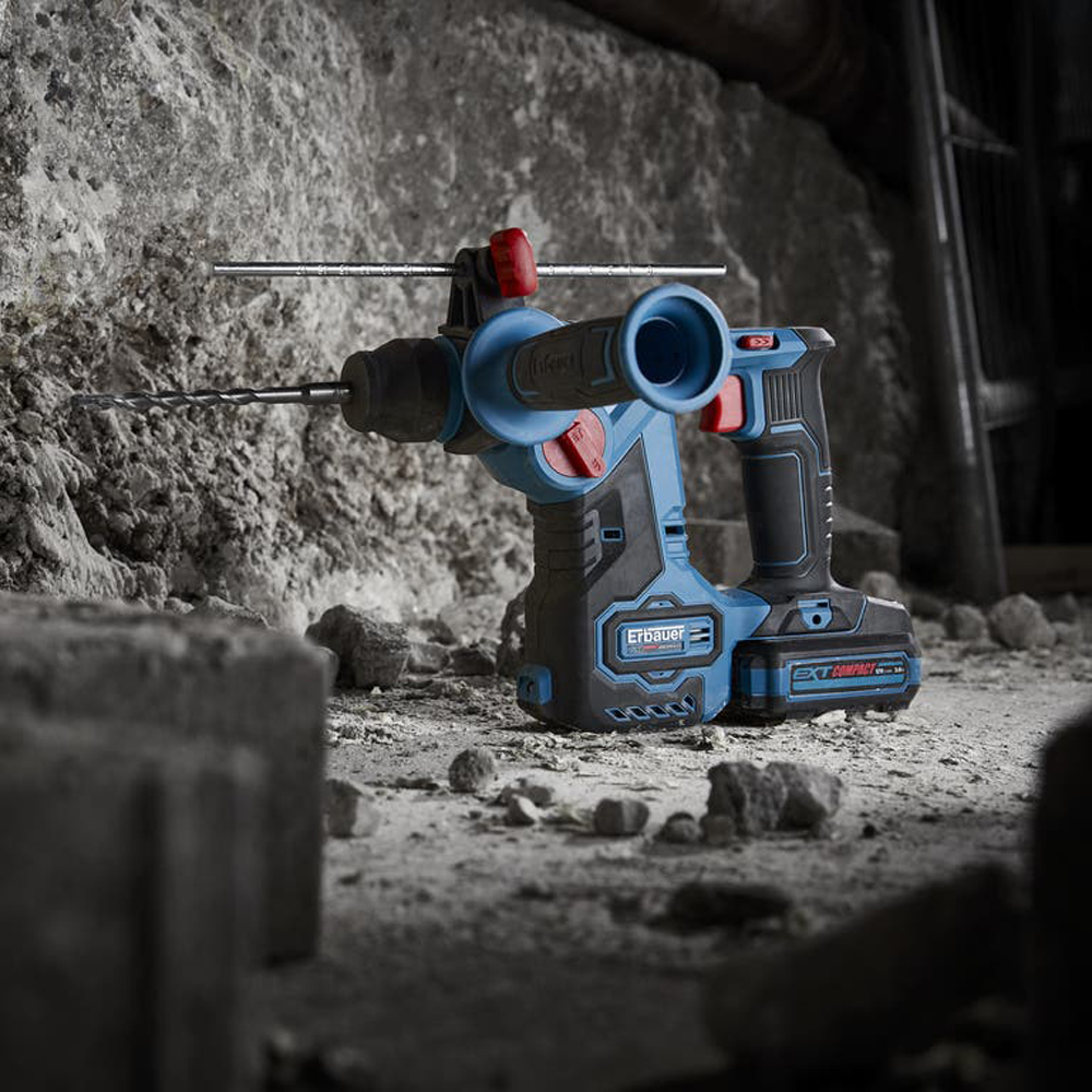 Ciocan rotopercutor Erbauer ERH12-Li, 12V, 1.1J, SDS Plus, 1100rpm, fara acumulator si incarcator
