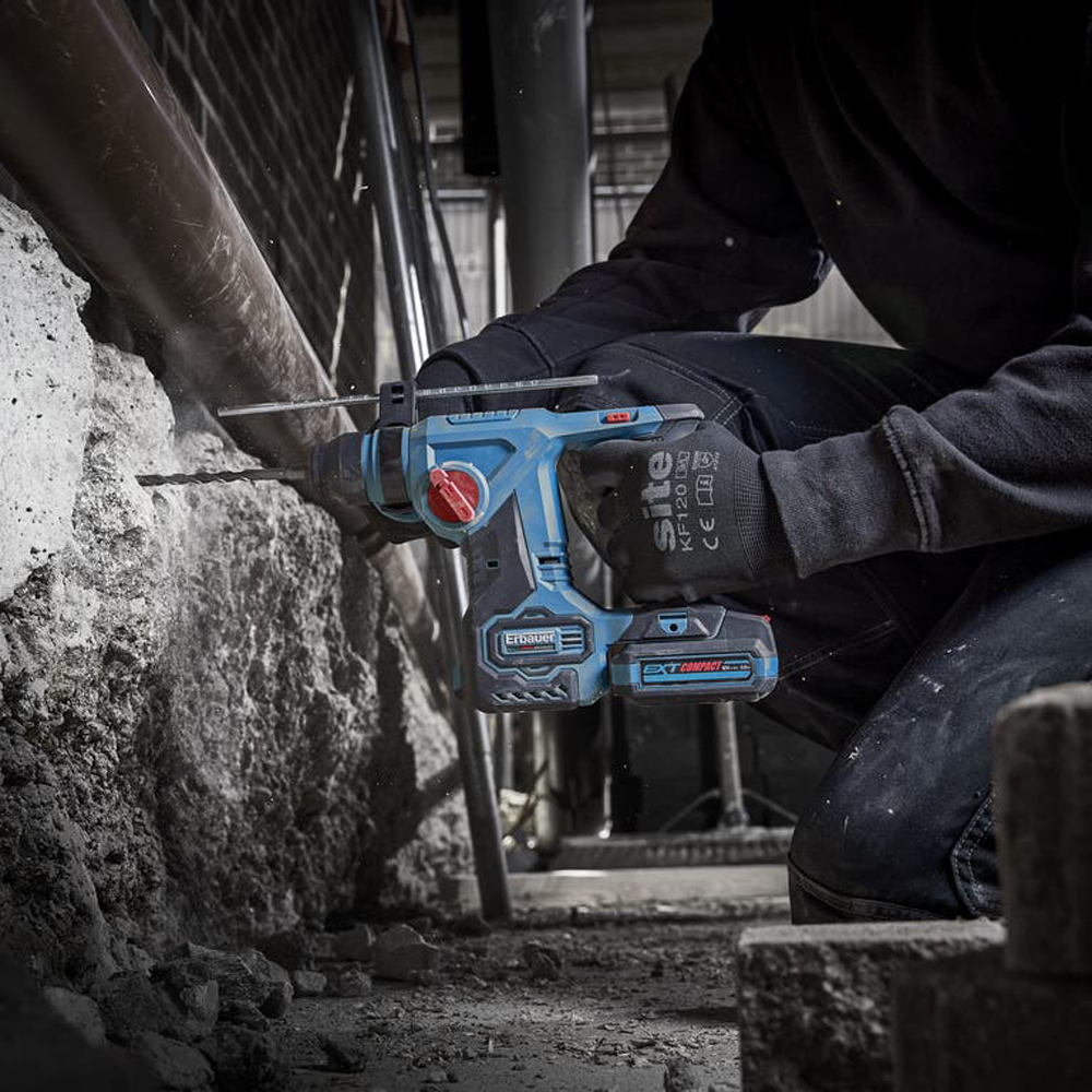 Ciocan rotopercutor Erbauer ERH12-Li, 12V, 1.1J, SDS Plus, 1100rpm, fara acumulator si incarcator