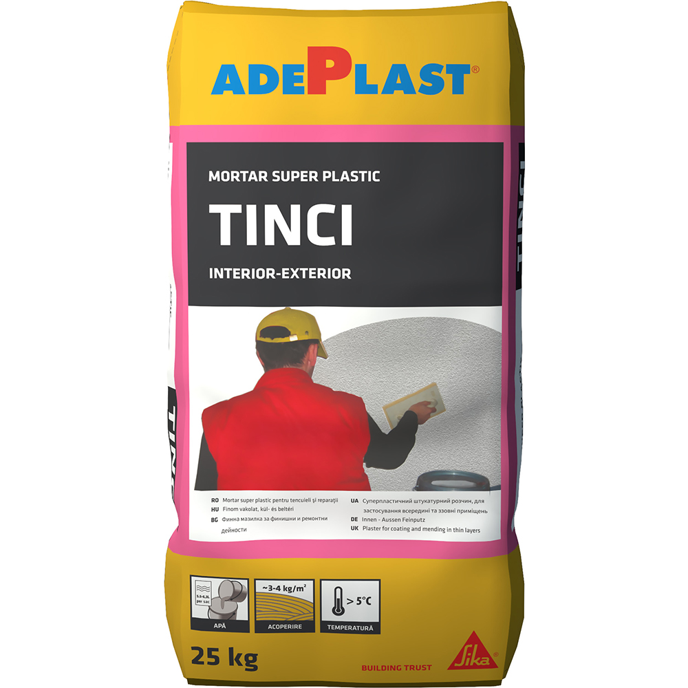 Tinci super plastic ADEPLAST, interior/exterior, 25 kg
