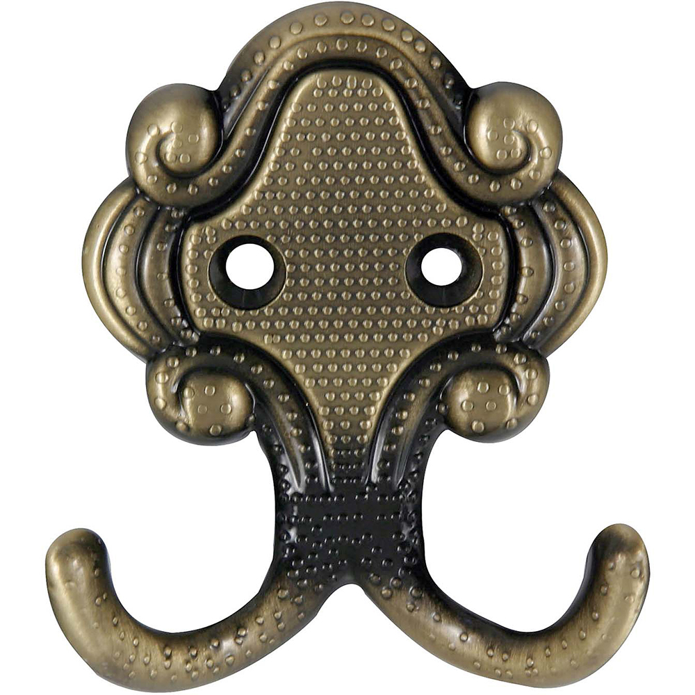 Cuier perete si mobilier, 2 agatatori, metal, bronz