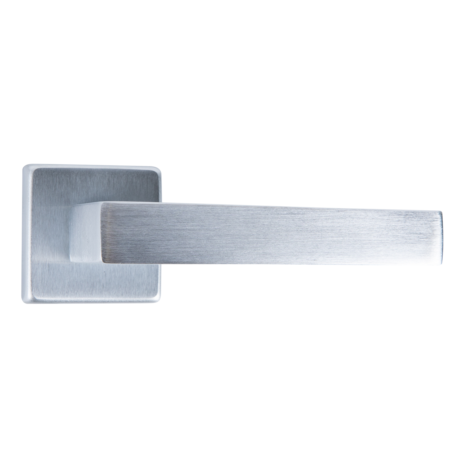 Maner usa, rozeta 50 x 50 mm, cheie, crom satin Clio