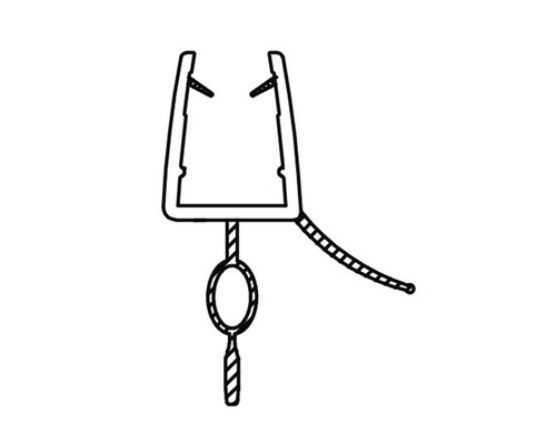 Cheder inferior etansare pentru sticla, 6 mm, 1 m