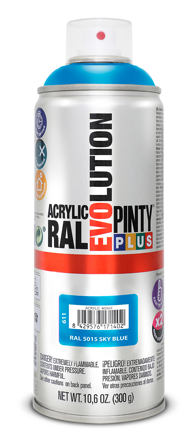 Spray vopsea PINTYPLUS Evolution, albastru cer, RAL 5015, 400 ml