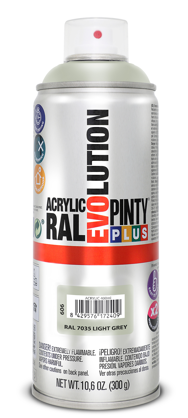 Spray vopsea PINTYPLUS Evolution, gri deschis, RAL 7035, 400 ml
