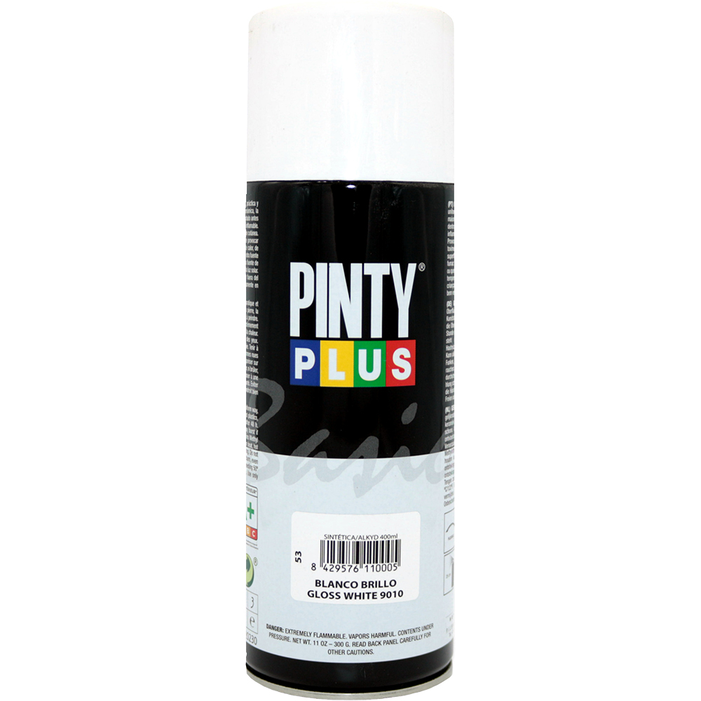 Vopsea spray PINTYPLUS, alb lucios RAL 9010, 400 ml