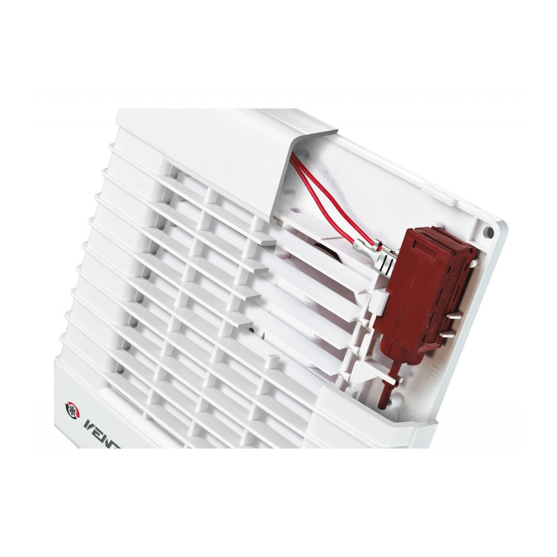 Ventilator baie cu intrerupator si jaluzele automate VENTS, 16 W, 125 mm, alb