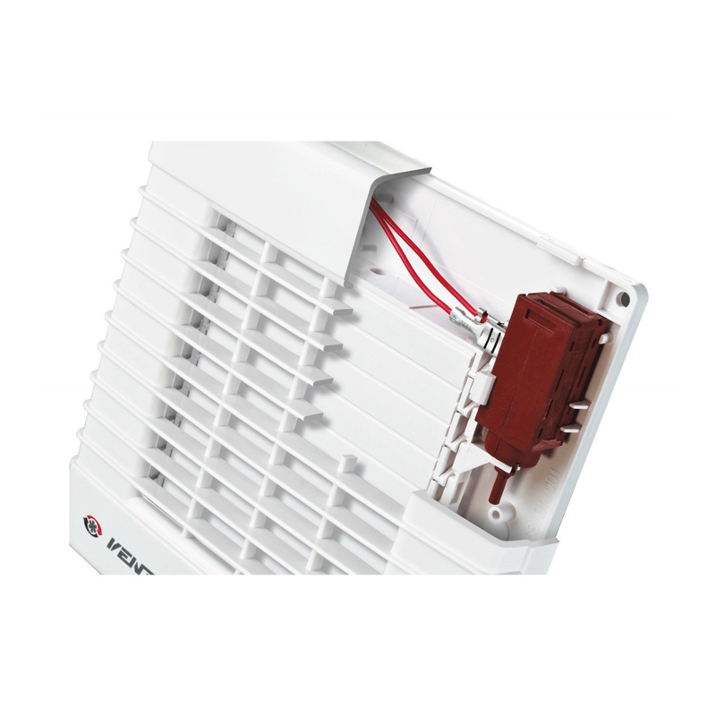 Ventilator baie cu intrerupator si jaluzele automate VENTS, 16 W, 125 mm, alb