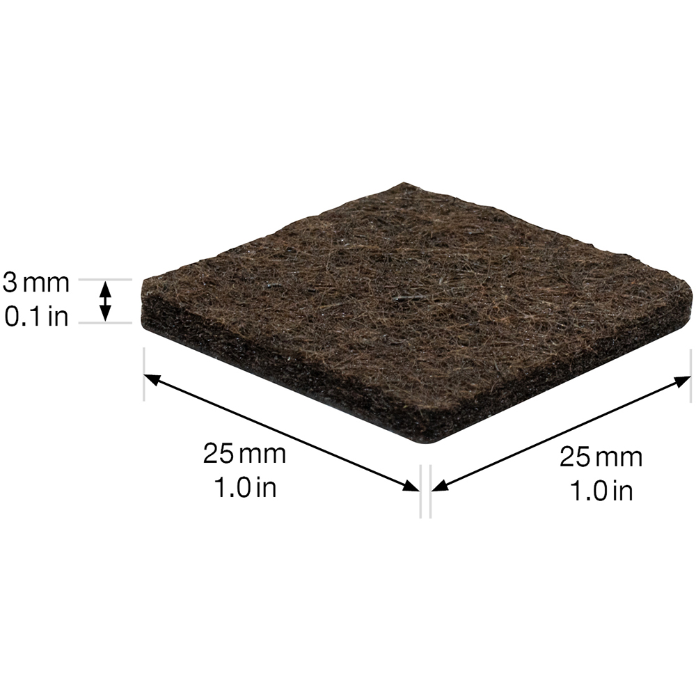 Patina adeziva, 20 x 20 mm / 12 x 25 x 25 mm, maro