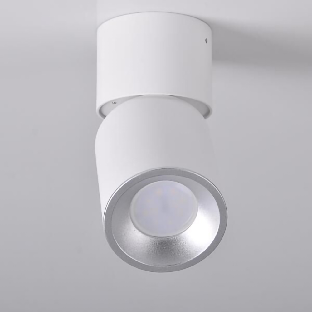 Spot LED POLUX Astra 314031, GU10, 5.5W, alb-argintiu