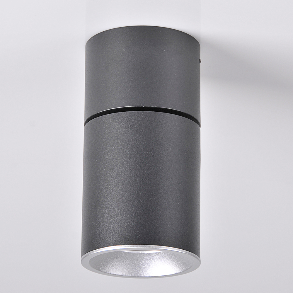 Spot LED POLUX Astra 314055, GU10, 5.5W, negru-argintiu