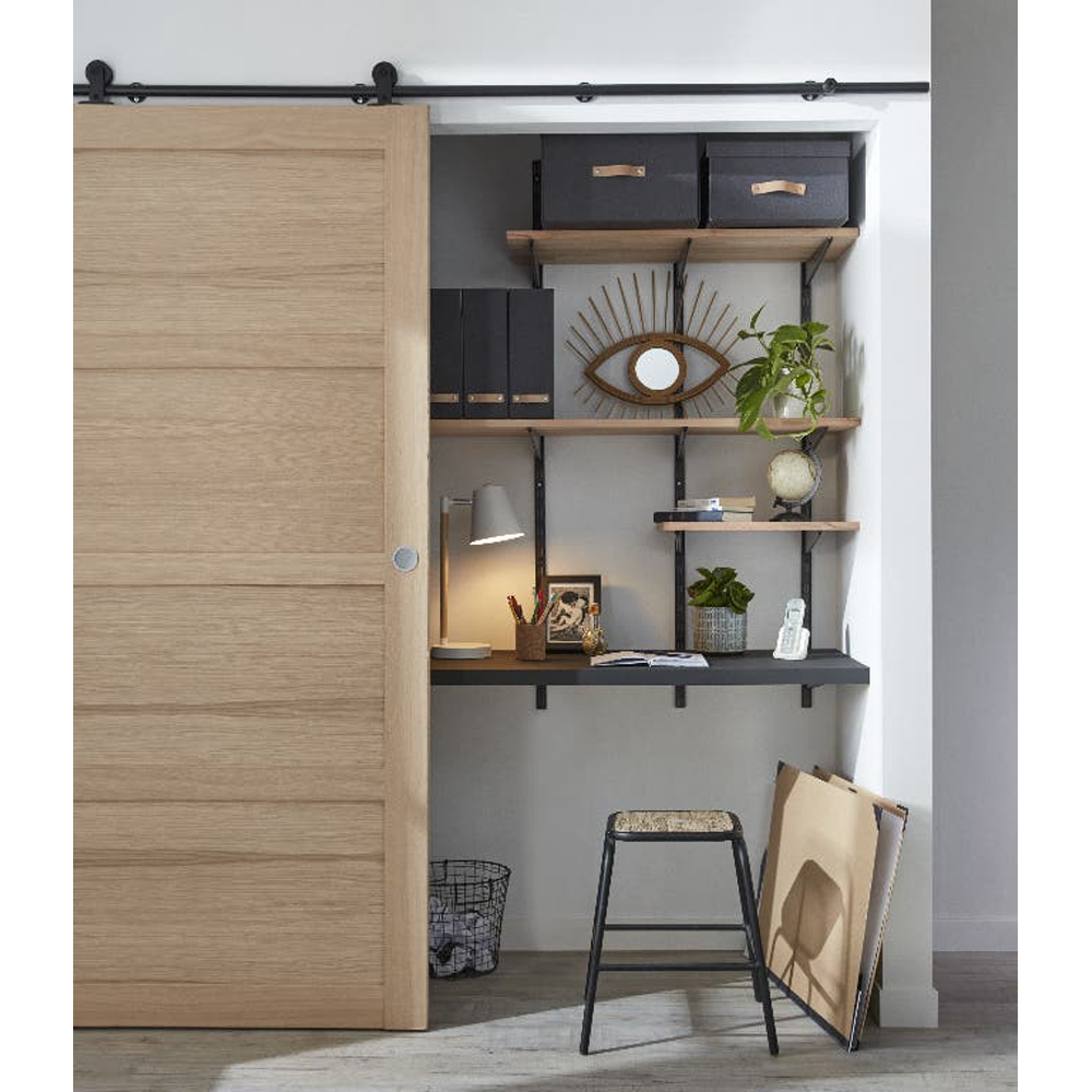 Vergea verticala cu fante duble FORM, 200 cm, negru mat