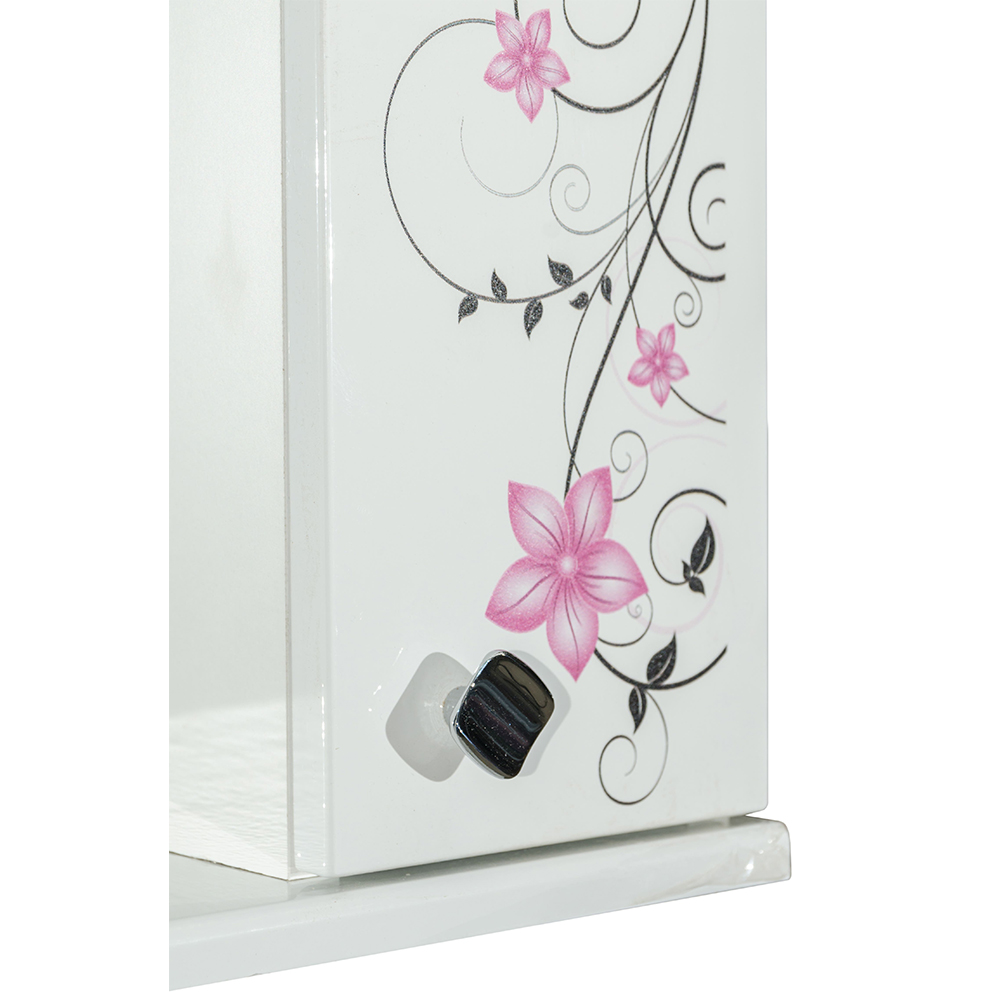 Oglinda baie cu dulap SANITOP Print, 54 x 16 x 68 cm, iluminare LED, alb
