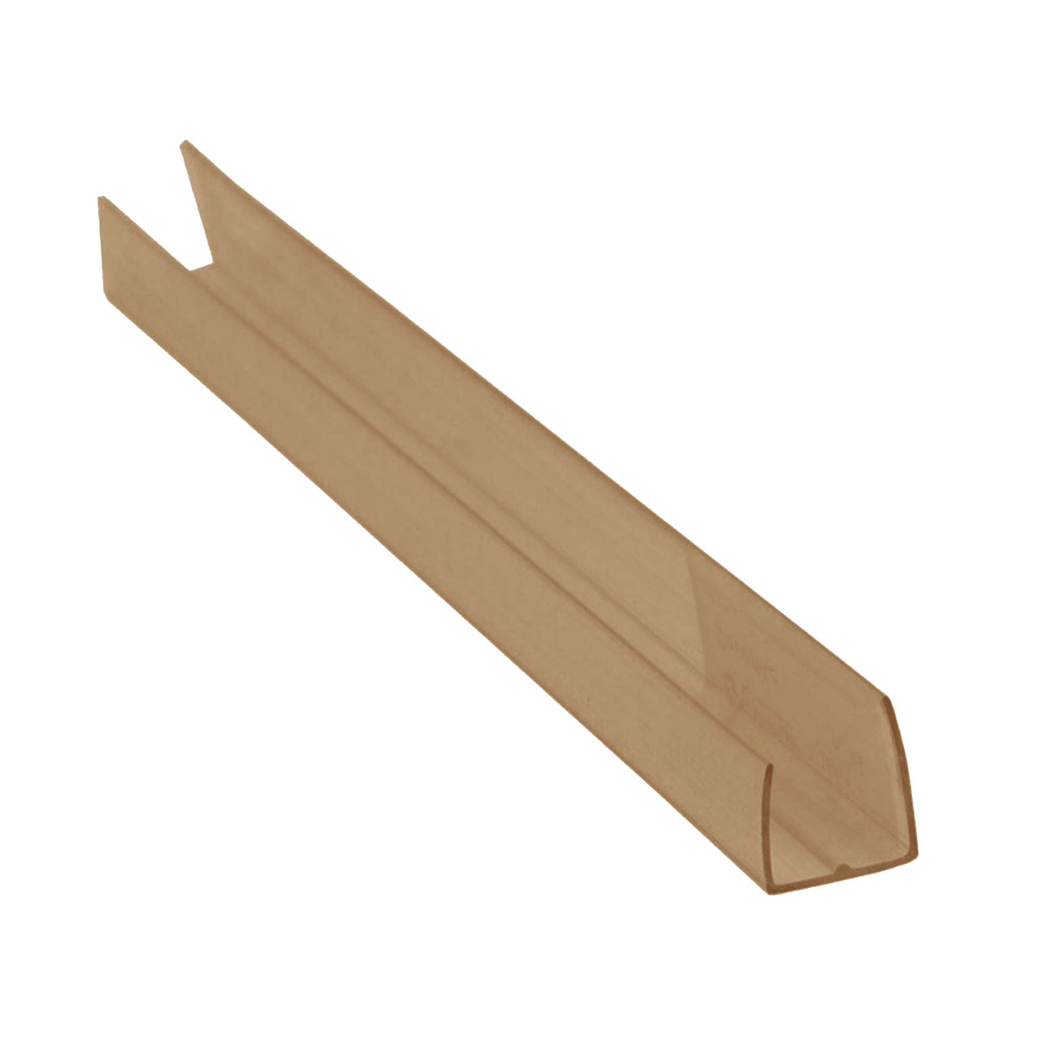 Profil policarbonat, 210 cm, 10 mm, LPU bronz