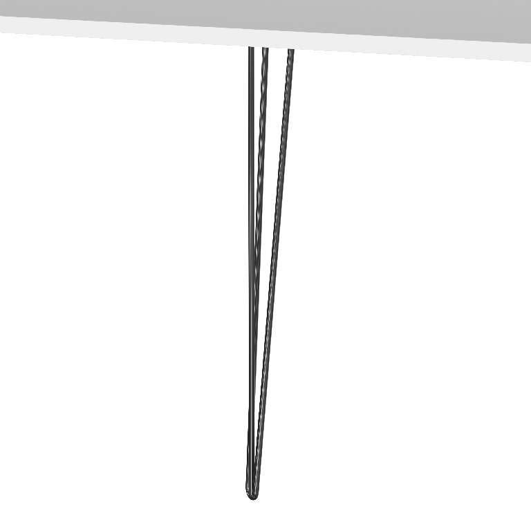 Picior blat bucatarie GOODHOME Nantua, metal, 12 x 89 cm, negru