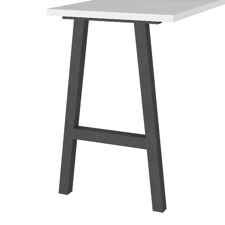 Picior pentru blat bucatarie GOODHOME Nantua, 54.5 x 89 cm, sarcina maxima 120 kg, otel, negru