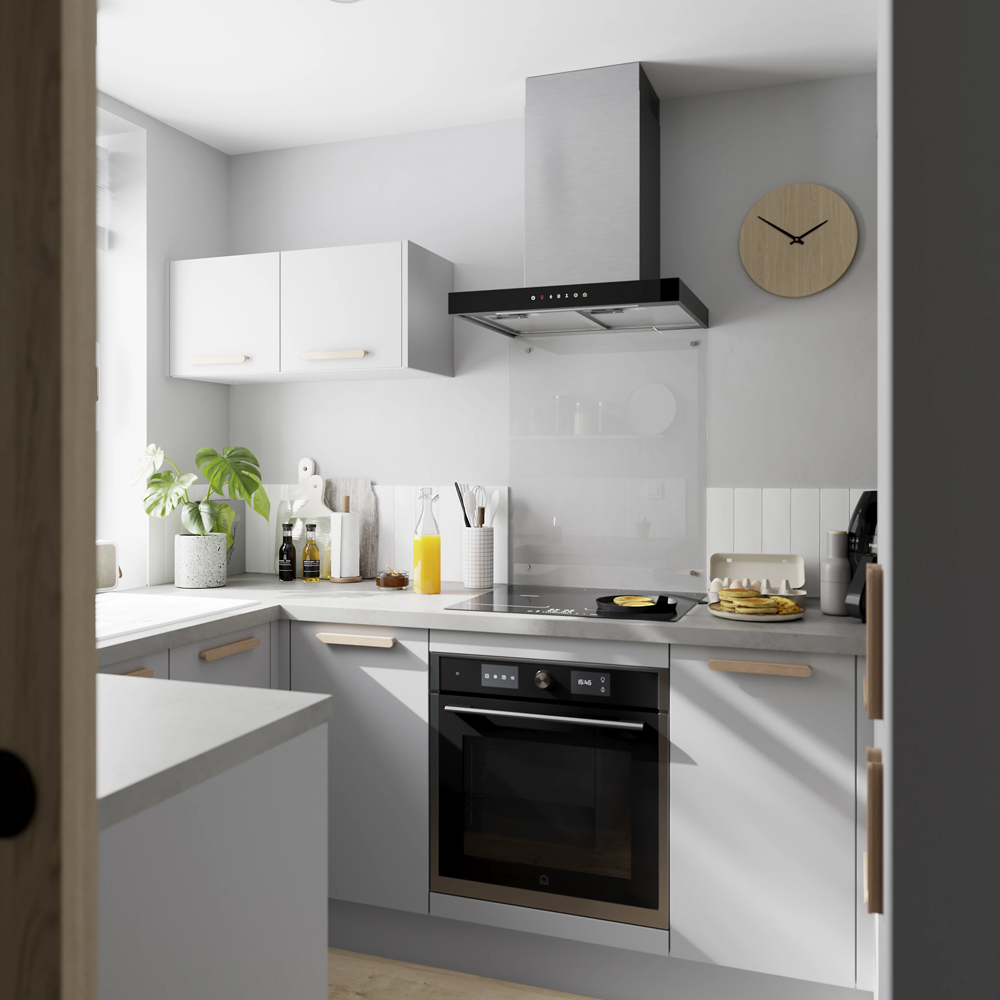 Front usa GOODHOME Balsamita, MDF, 30 x 71.5 x 1.6 cm, gri