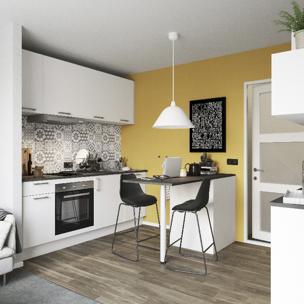 Front usa si sertar GOODHOME Balsamita, MDF, 30 x 71.5 x 1.6 cm, alb