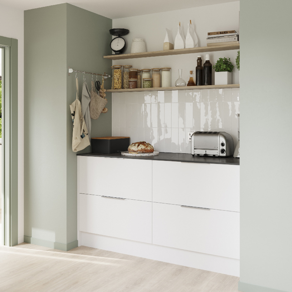 Front usa si sertar GOODHOME Balsamita, MDF, 30 x 71.5 x 1.6 cm, alb