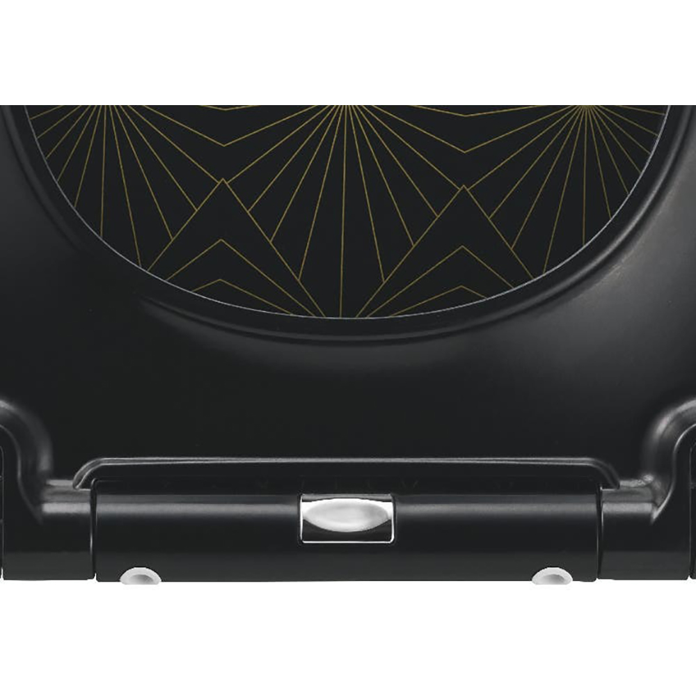 Capac WC GOODHOME Diani, inchidere lenta, plastic, negru/auriu