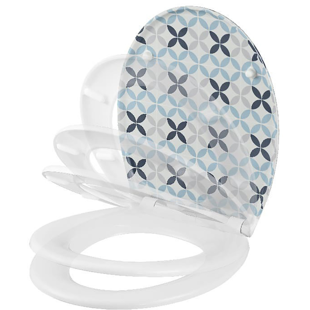 Capac WC GOODHOME Diani, inchidere lenta, plastic, multicolor