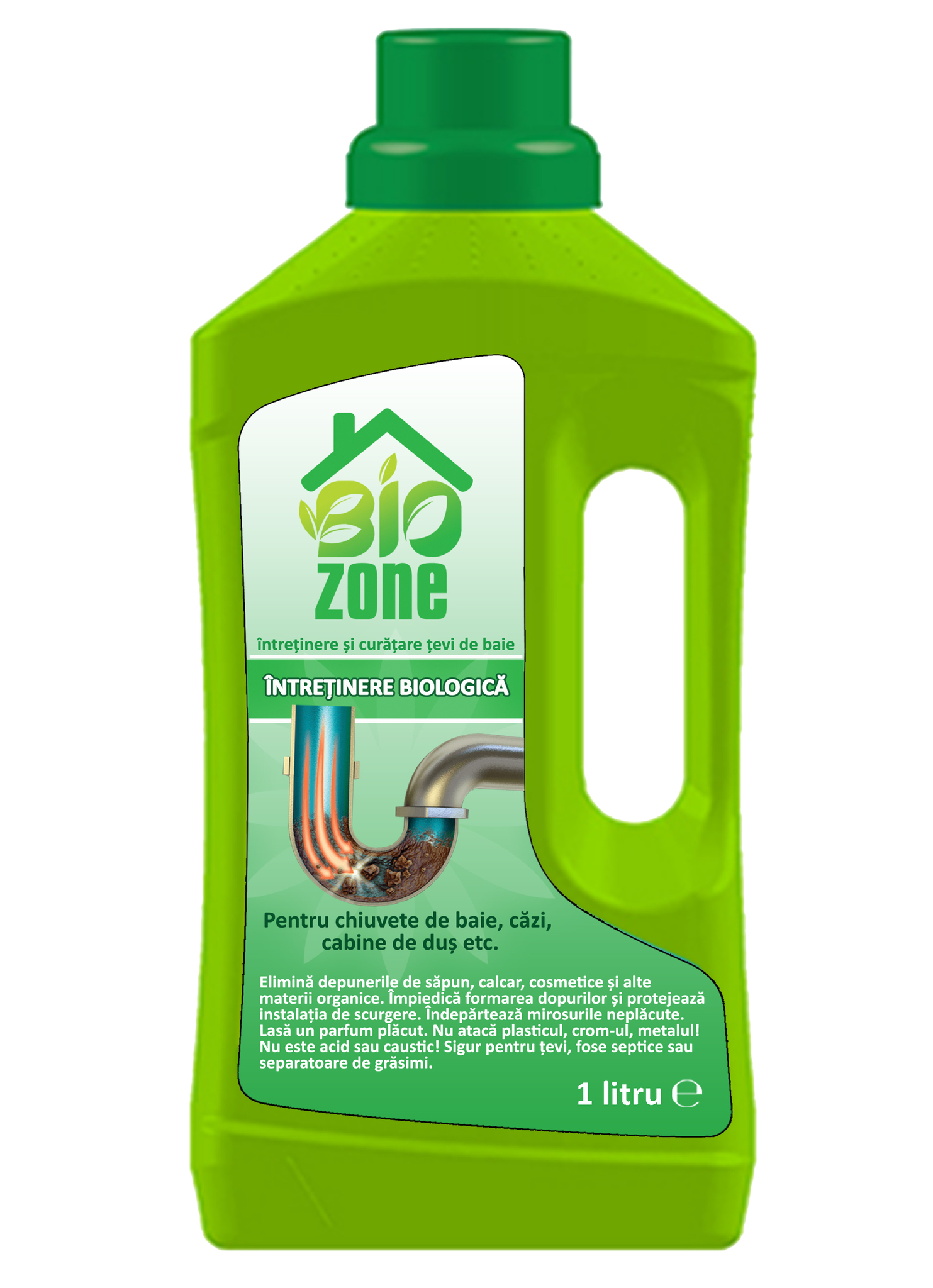Solutie biologica pentru intretinere tevi baie, 1 L Biozone
