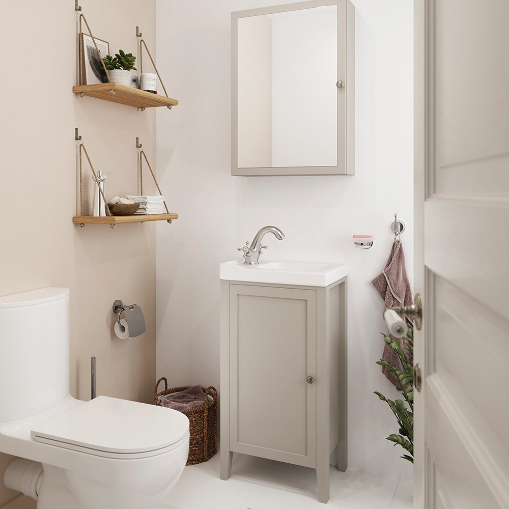 Masca lavoar GoodHome Perma, 44 x 30 x 80.6 cm, taupe