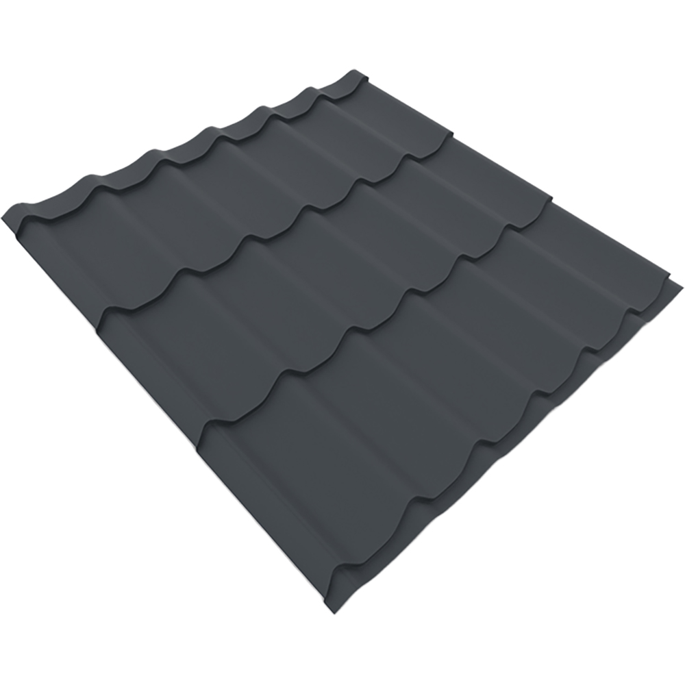 Tigla metalica Smart, gri mat (RAL 7016), 0.45 mm, 220 x 120 cm, 2.64 mp