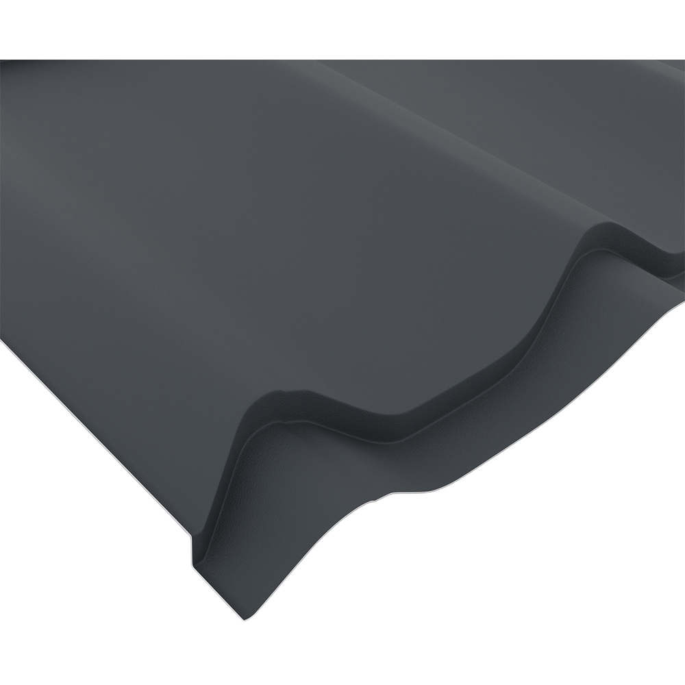 Tigla metalica Smart, gri mat (RAL 7016), 0.45 mm, 220 x 120 cm, 2.64 mp