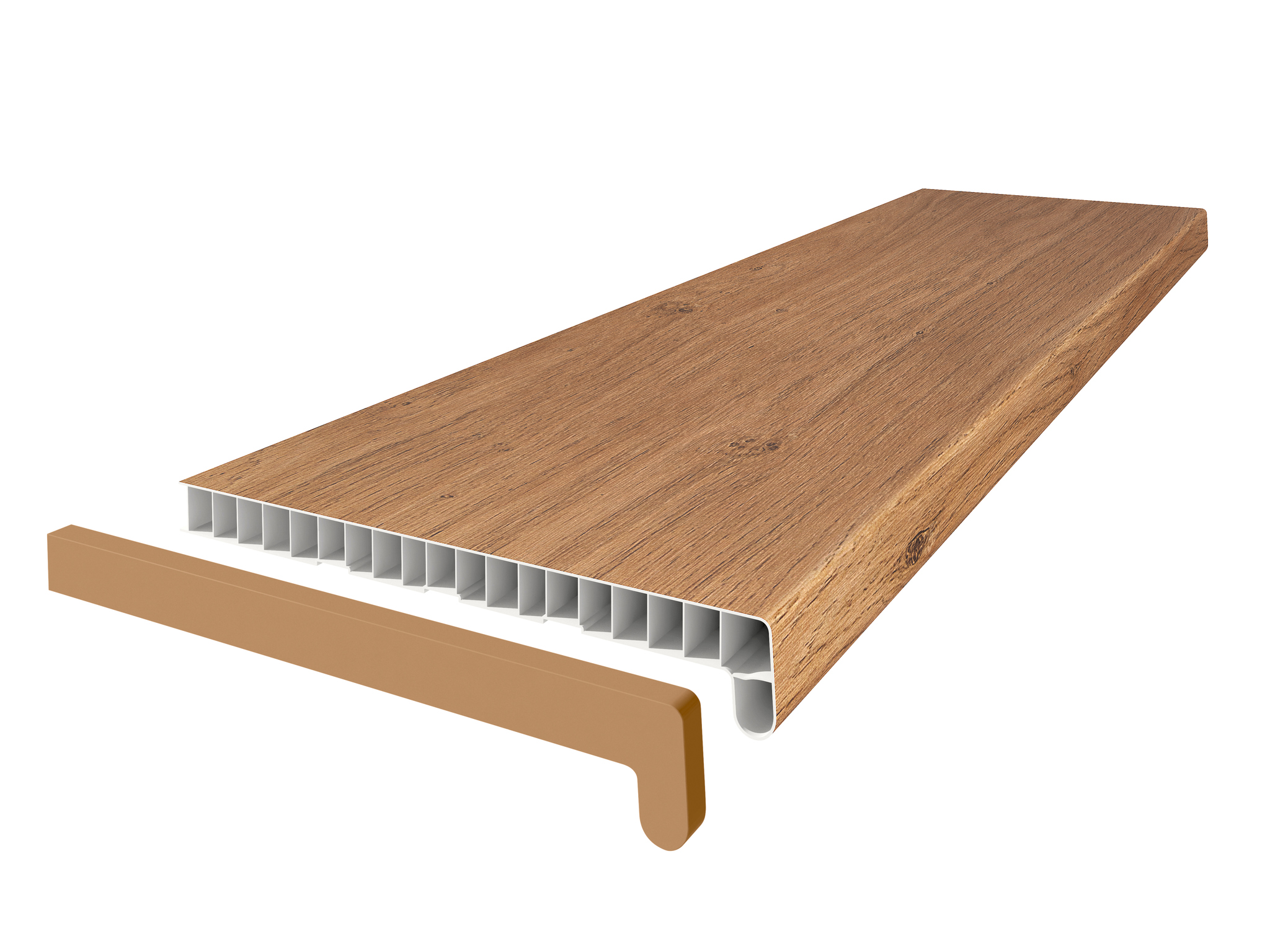 Capat glaf interior VILO, PVC, 42 x 4.2 cm, stejar