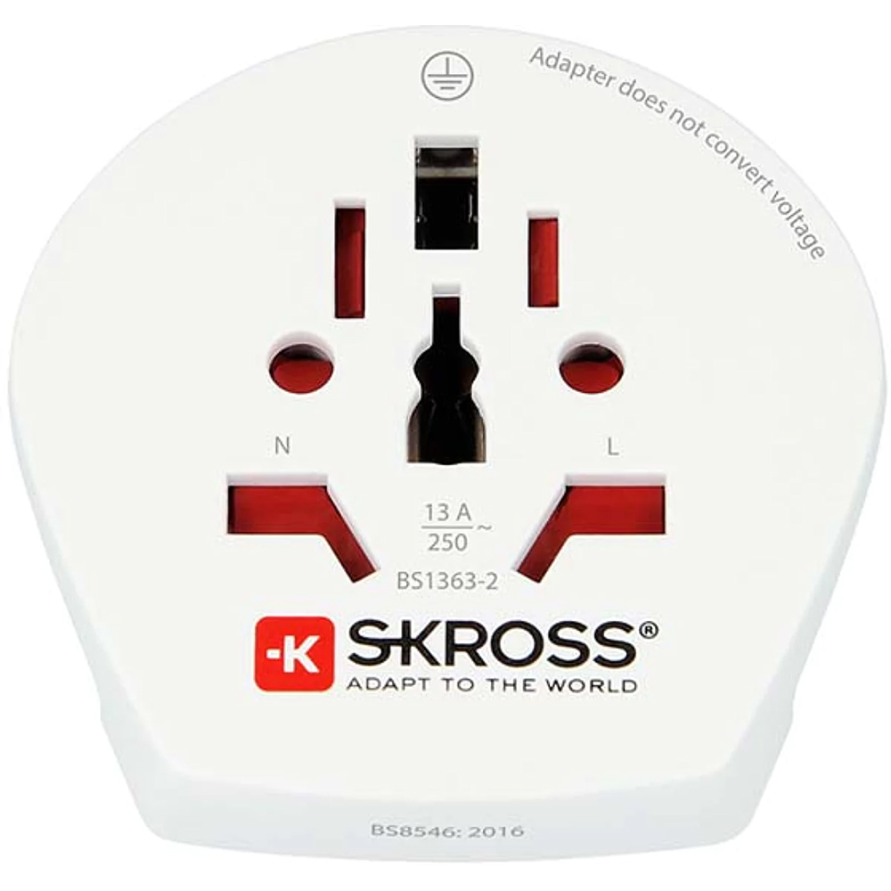 Adaptor priza universal SKROSS 1500211-E, EU, plastic, alb