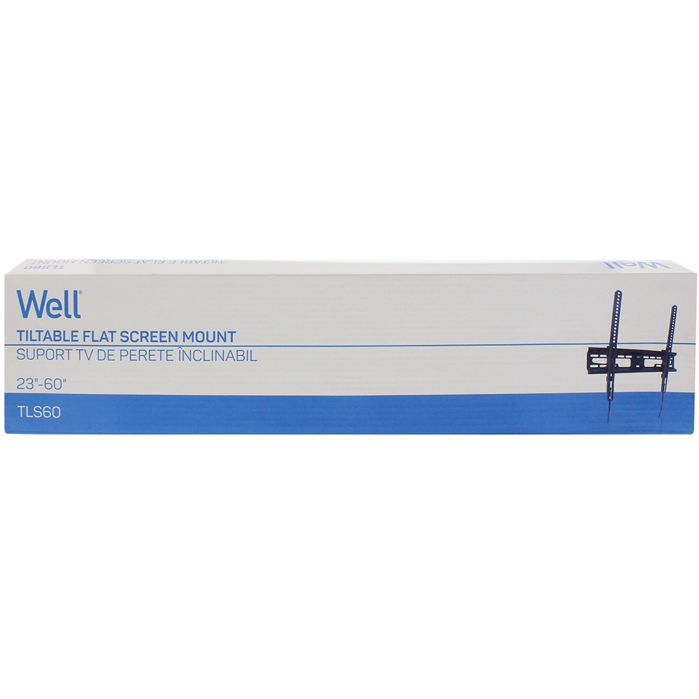 Suport TV perete WELL TLS60, reglabil, 23-60", 45kg, negru