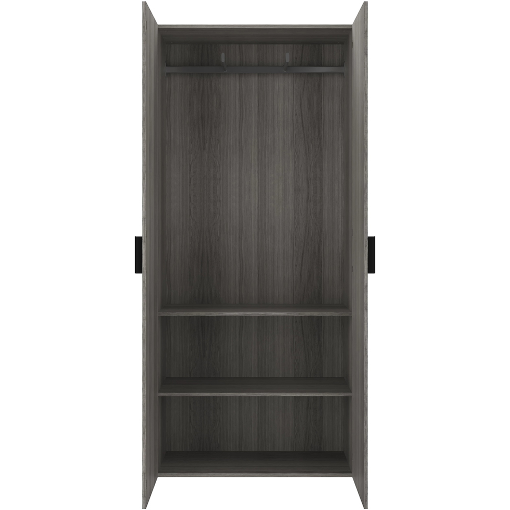 Maner GOODHOME Atomia, otel, 16.5 cm, 2 bucati, negru mat