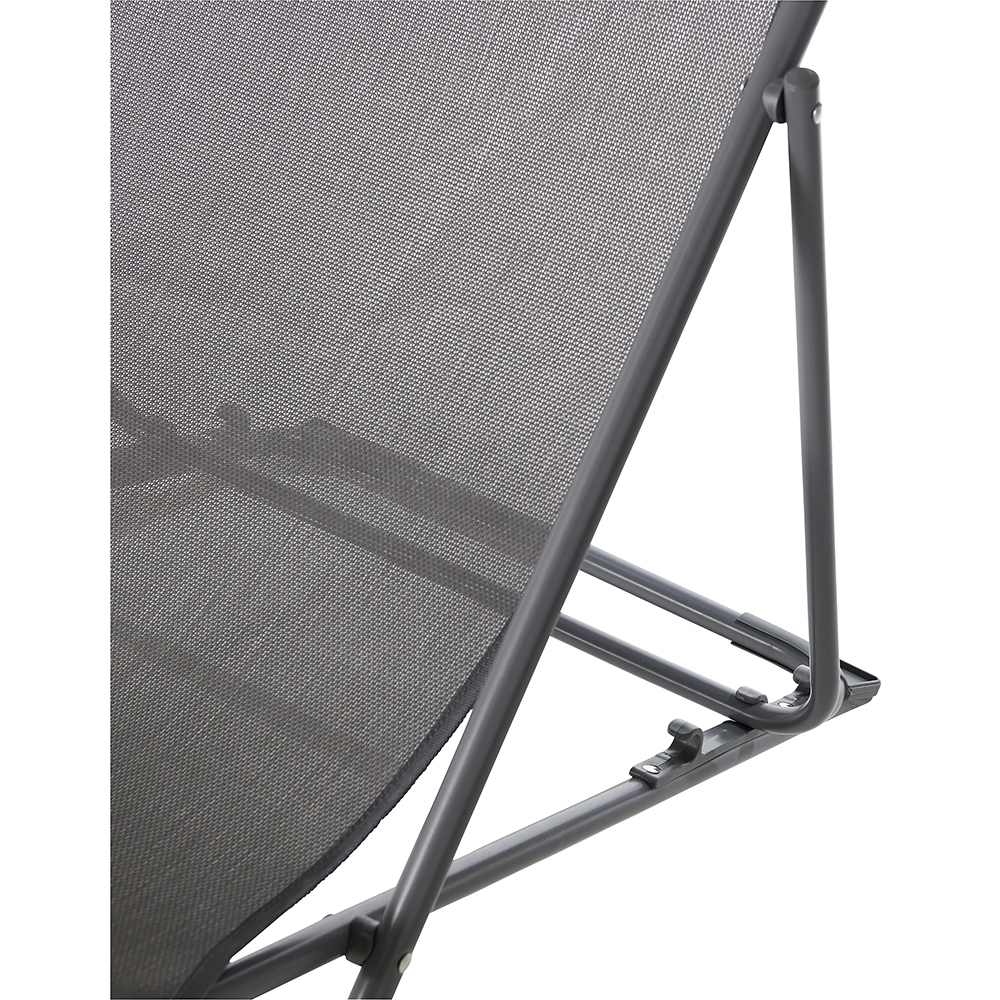 Scaun terasa GOODHOME Joline, otel, 56 x 3 x 82 cm, gri