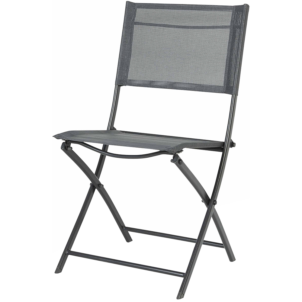 Scaun terasa GOODHOME Saba, otel, 50 x 46.5 x 84.5 cm, gri