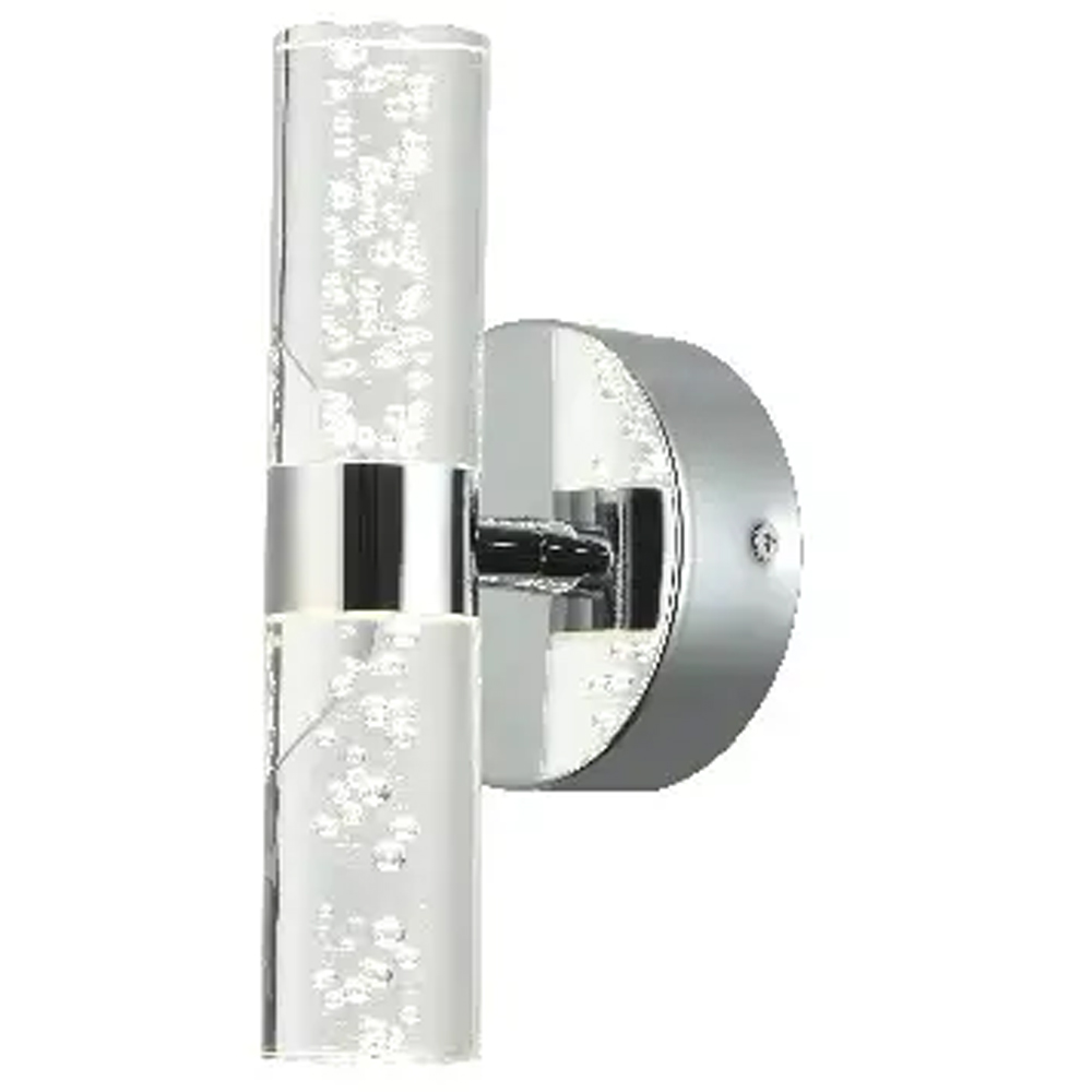 Aplica GOODHOME Myvat 101055192, 7W, 600 lunmeni, IP44, lumina calda, argintiu