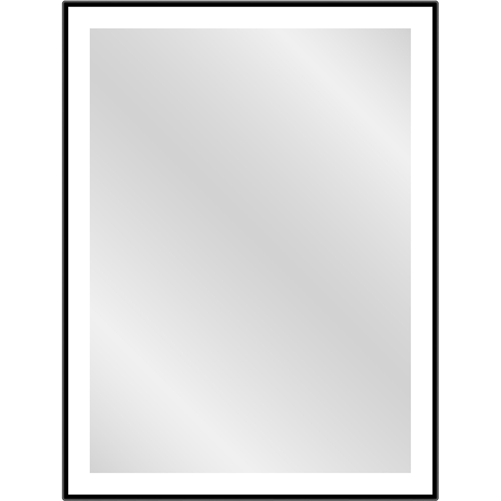 Oglinda baie DUBIEL VITRUM Logan, 60 x 80 cm, iluminare LED, negru