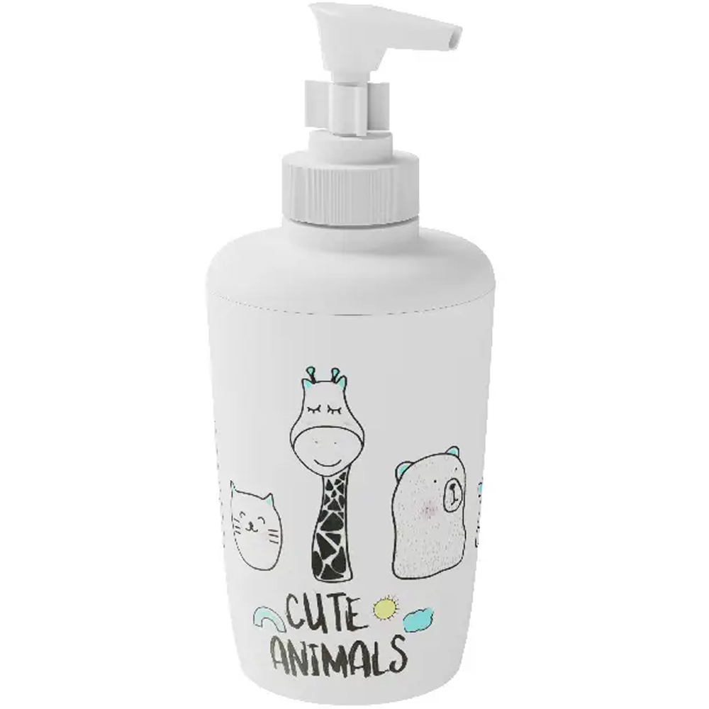 Dispenser sapun lichid GOODHOME Kids, 200 ml, Polipropilena, alb