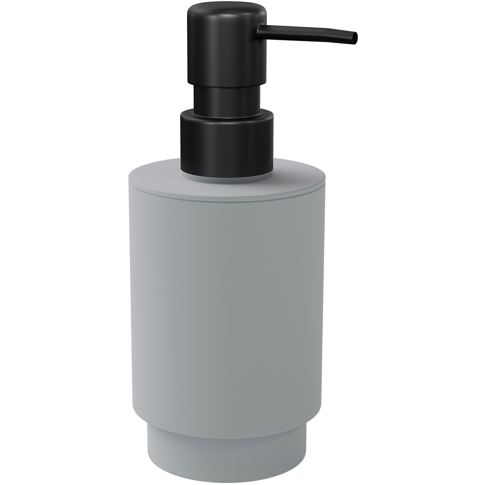 Dozator sapun Kina GoodHome, 7x7x16.5 cm, 200 ml, plastic, gri