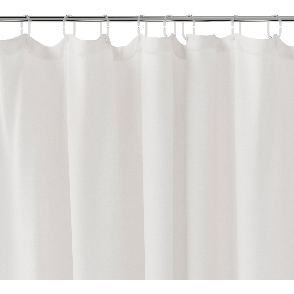 Perdea dus Elland GoodHome, poliester, 180x200 cm, alb