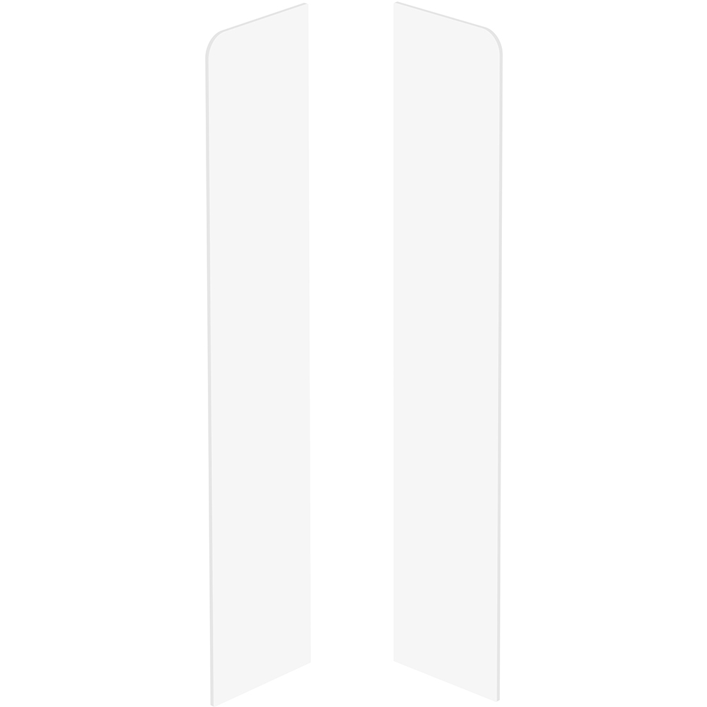 Set terminatii parchet Unbranded Espumo, PVC, 12.5 x 2.2 cm, 2 bucati, alb