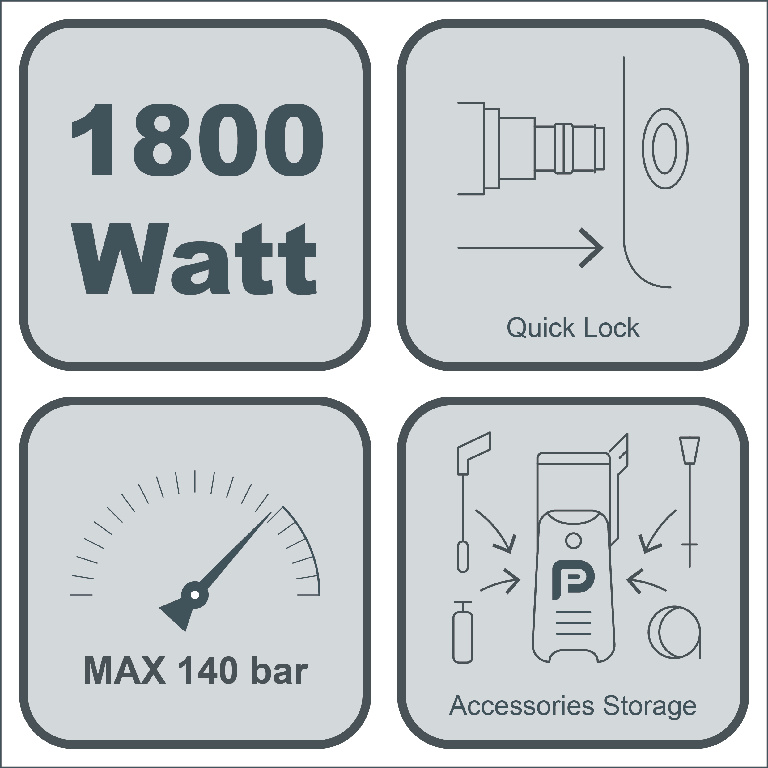 Aparat de spalat cu presiune 1800 W  Performance Power