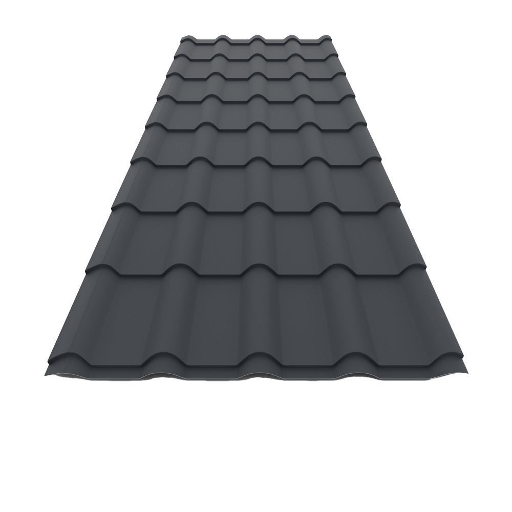 Tigla metalica Smart, gri mat (RAL 7016), 0.5 mm, 294 x 118.5 cm, 3.48 mp
