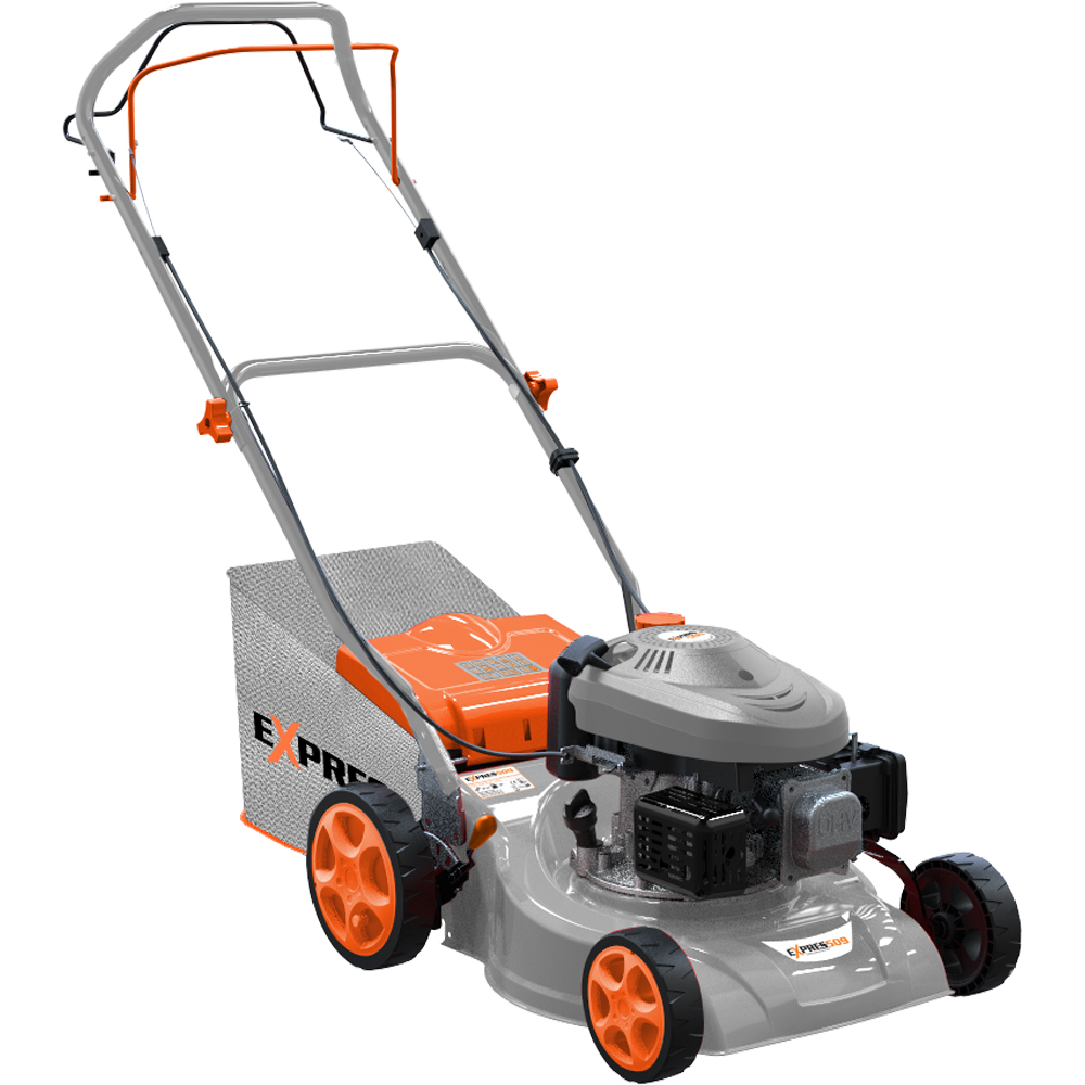 Masina de tuns gazon EXPRESS 509, Benzina, 2.7CP, 99CC, latime taiere 40 cm, cos 45L, gri-portocaliu